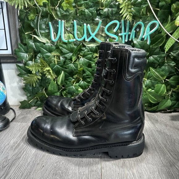 All American Boot MFG Mens 13 D Vibram Combat Station Fire EMS Black Leather main image 6